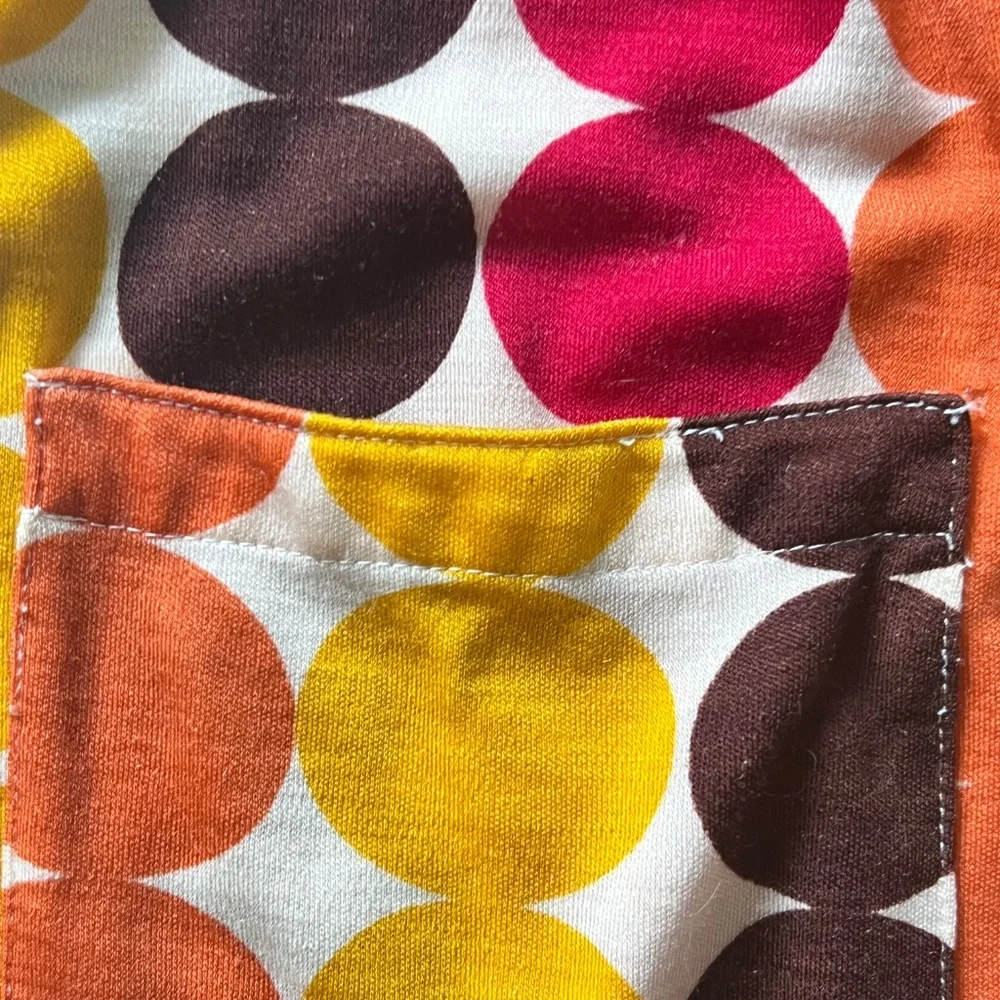 Alice + Olivia Large Hippie Mod Knit Dress Pop Art Hip Long Sleeve Retro Circles - Picture 5 of 9